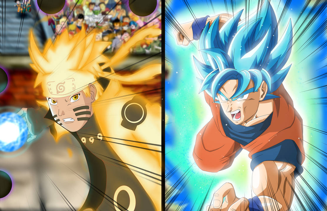 Naruto Kyuubi Sage vs Super Saiyan Blue Goku by Blade3006 on DeviantArt