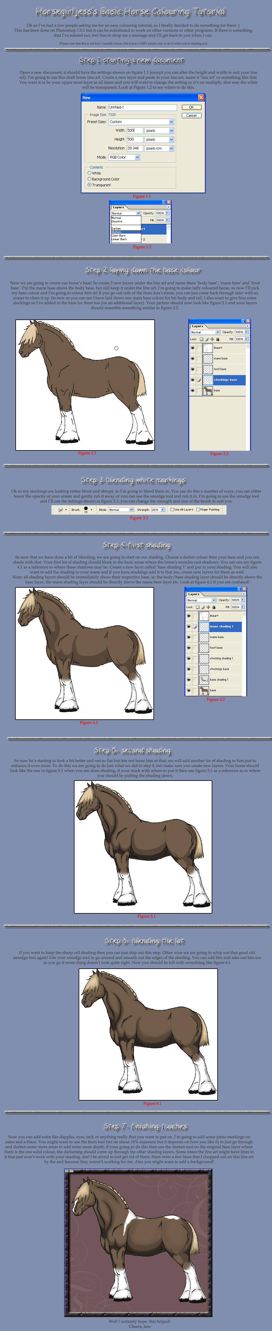 Basic Horse Colouring Tutorial by horsegirljess