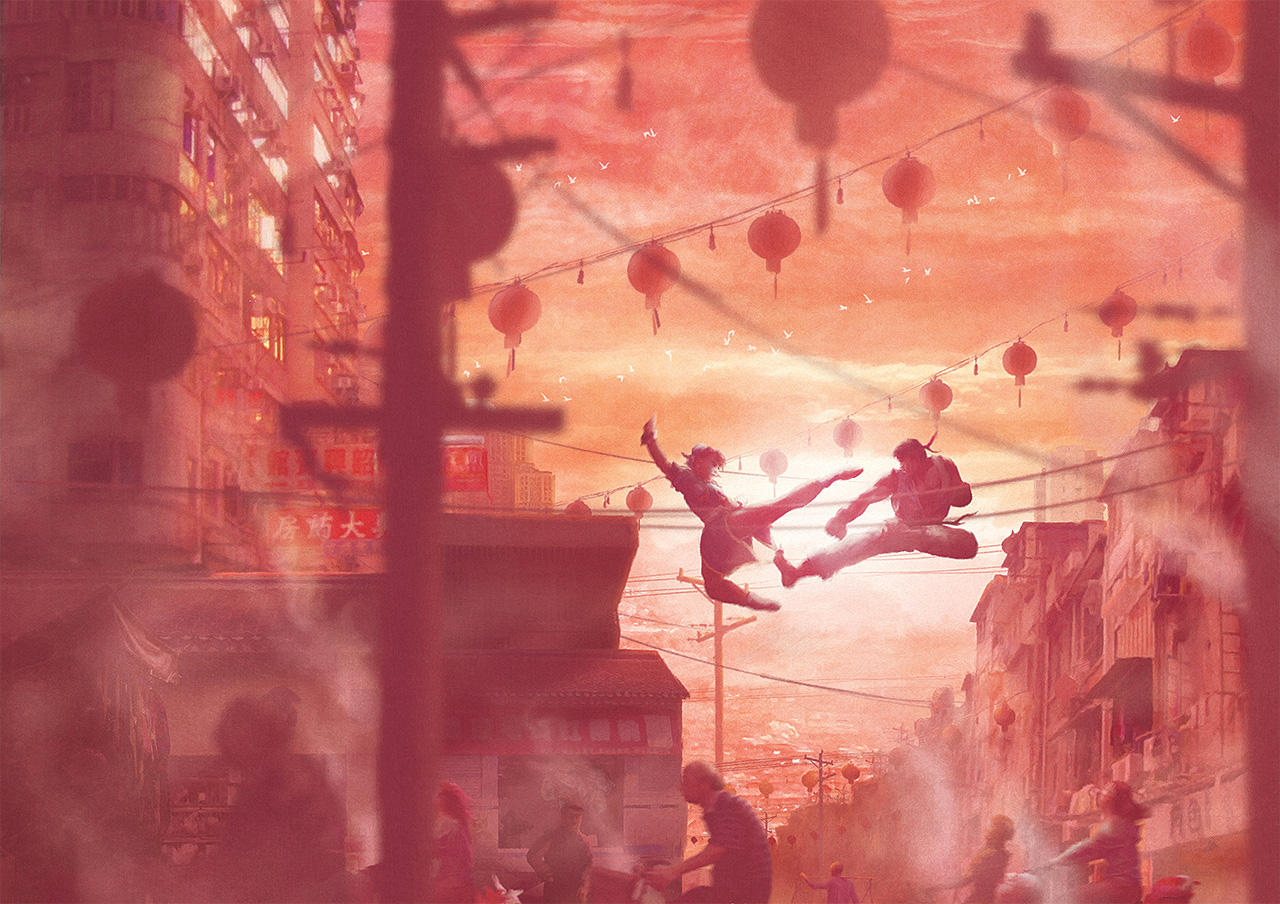 Chinese Street by Orioto