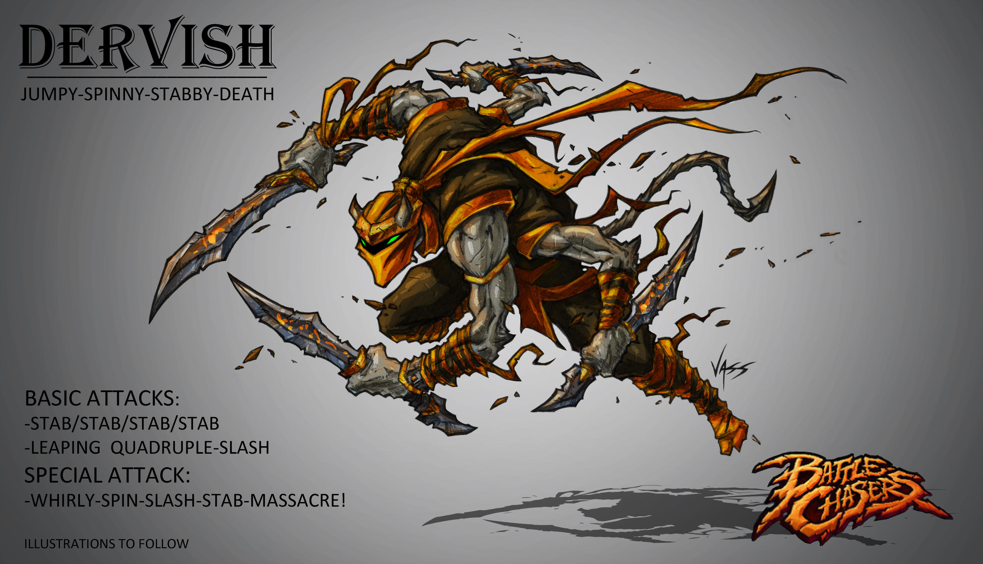 Battlechasers Nightwar contest- Dervish by VASS-comics