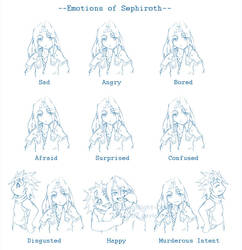 The Many Emotions of Sephiroth by Twilight-Deviant