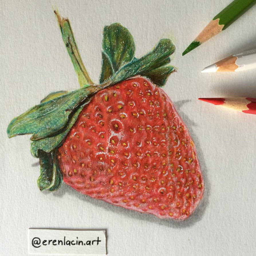 Color drawing pencil .. ' Strawberry ' by ErenLACIN on DeviantArt