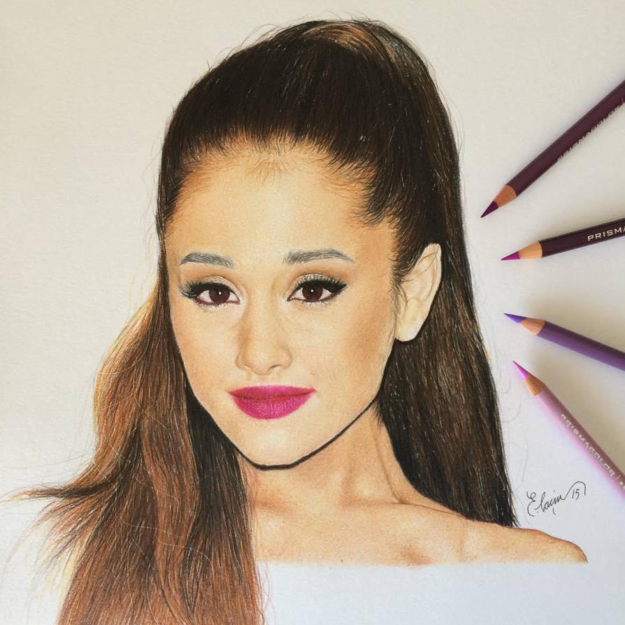 Color drawing pencil .. ' Ariana Grande ' by ErenLACIN on DeviantArt