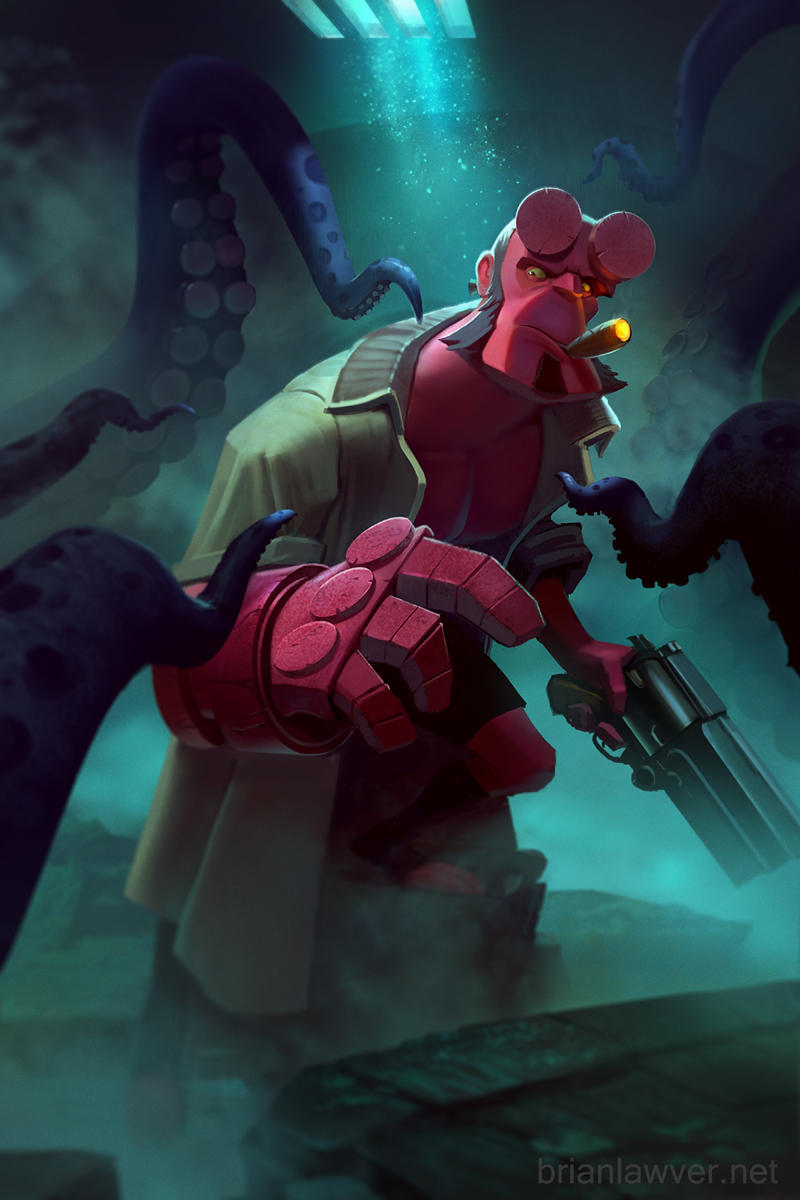 HellBoy Tentacle Time! by lawvalamp
