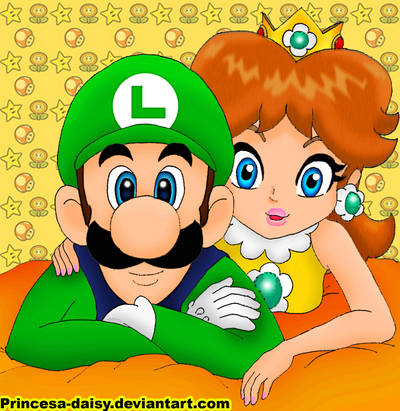 Luigi and Daisy 8-D by Princesa-Daisy