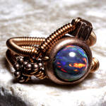 Steampunk RING Copper Lab OPAL by CatherinetteRings