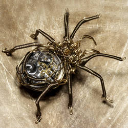 Steampunk Clockwork Spider by CatherinetteRings