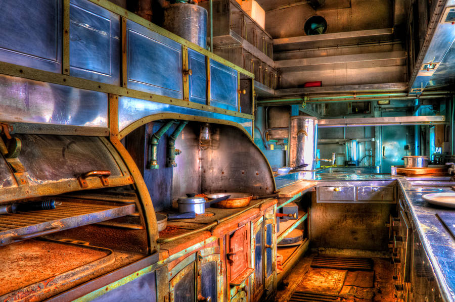 Old Kitchen in train, HDR + Color boost by Heathenflame on DeviantArt