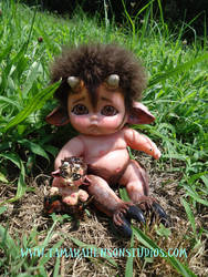 Baby Satyr and his new Brother, Mini Satyr by briescha