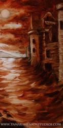 Aaron's Nocturnal: Underpainting Castle Detail by briescha