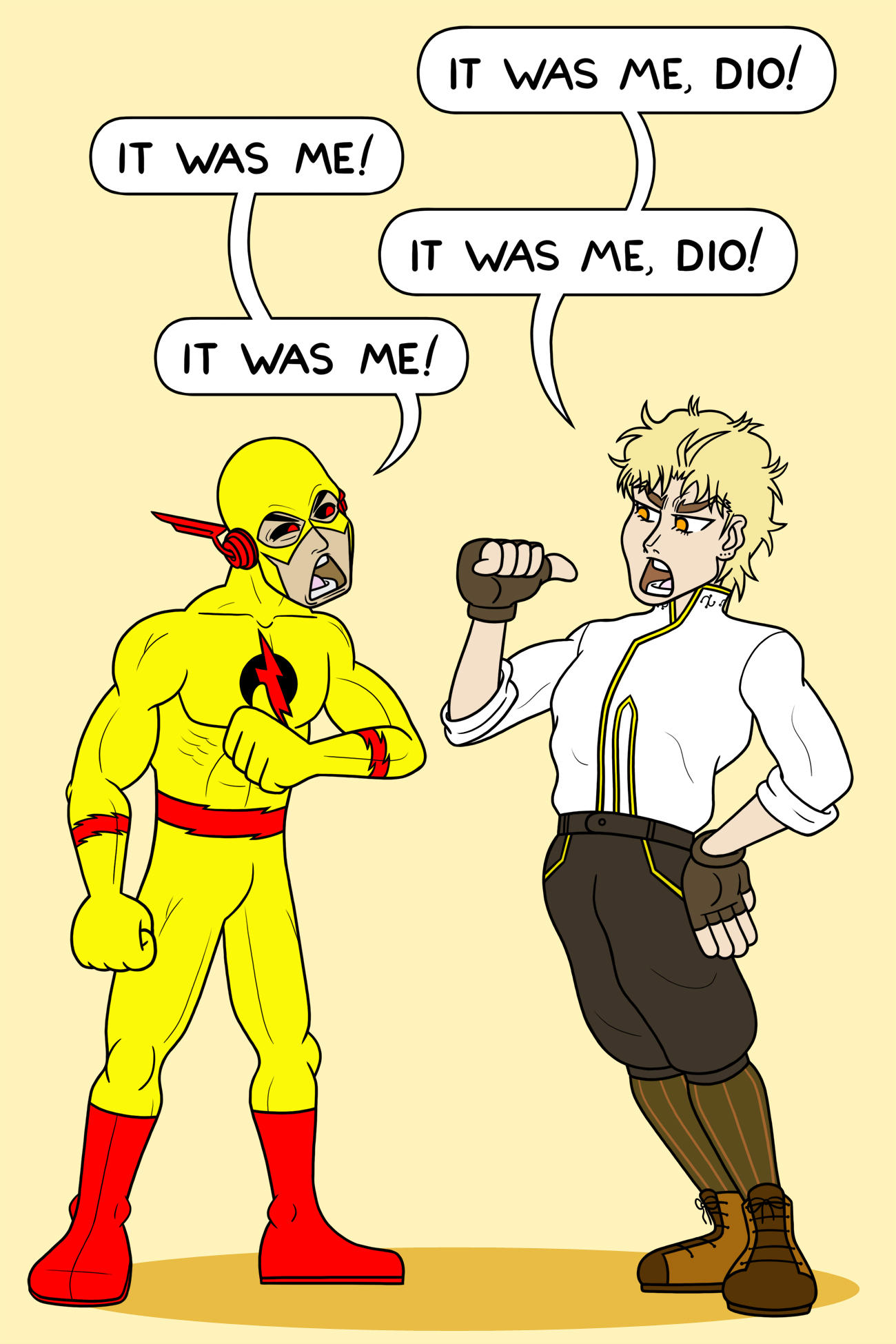 Eobard Thawne vs. Dio Brando by Bortonium