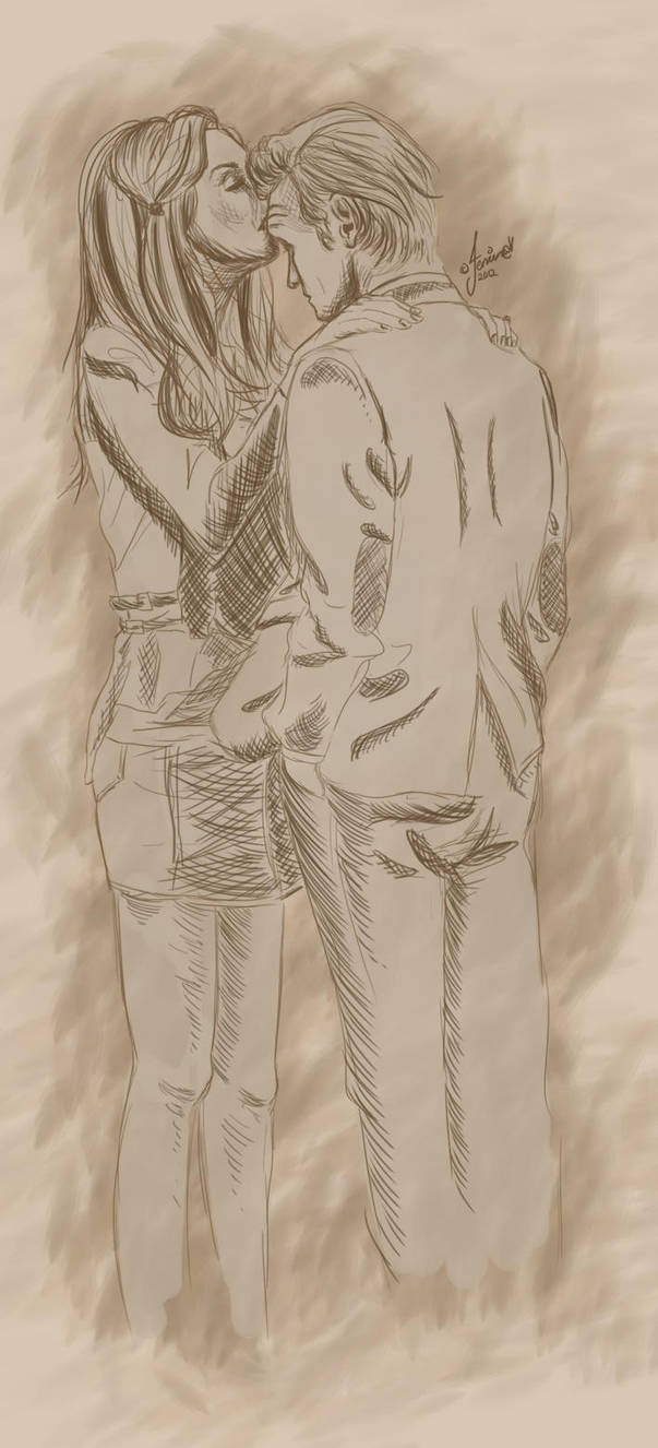 Doctor and Amy Sketch by jeminabox