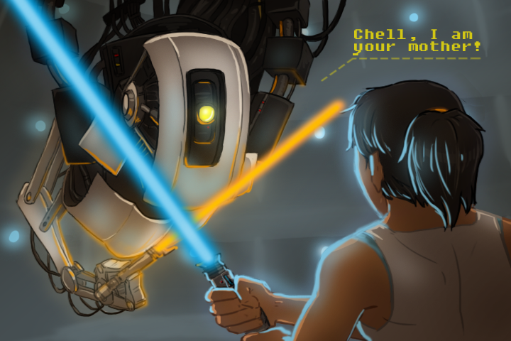 Chell! I'm your mother! by Moony-moo