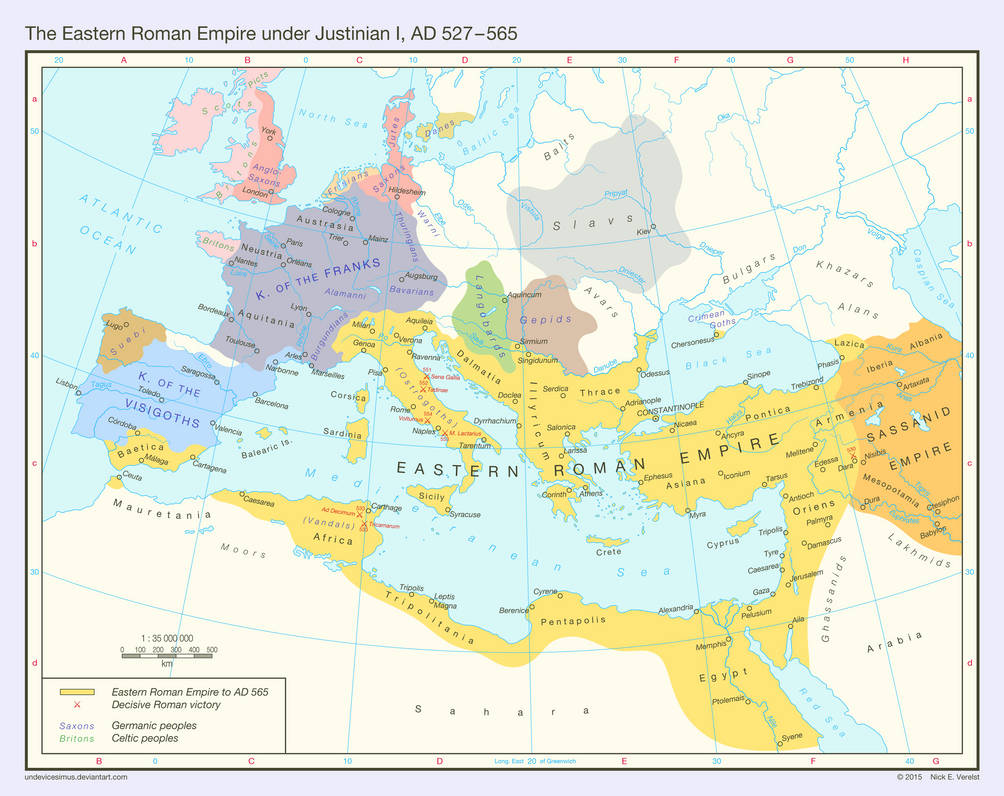The Eastern Roman Empire, AD 527 - 565 by Undevicesimus
