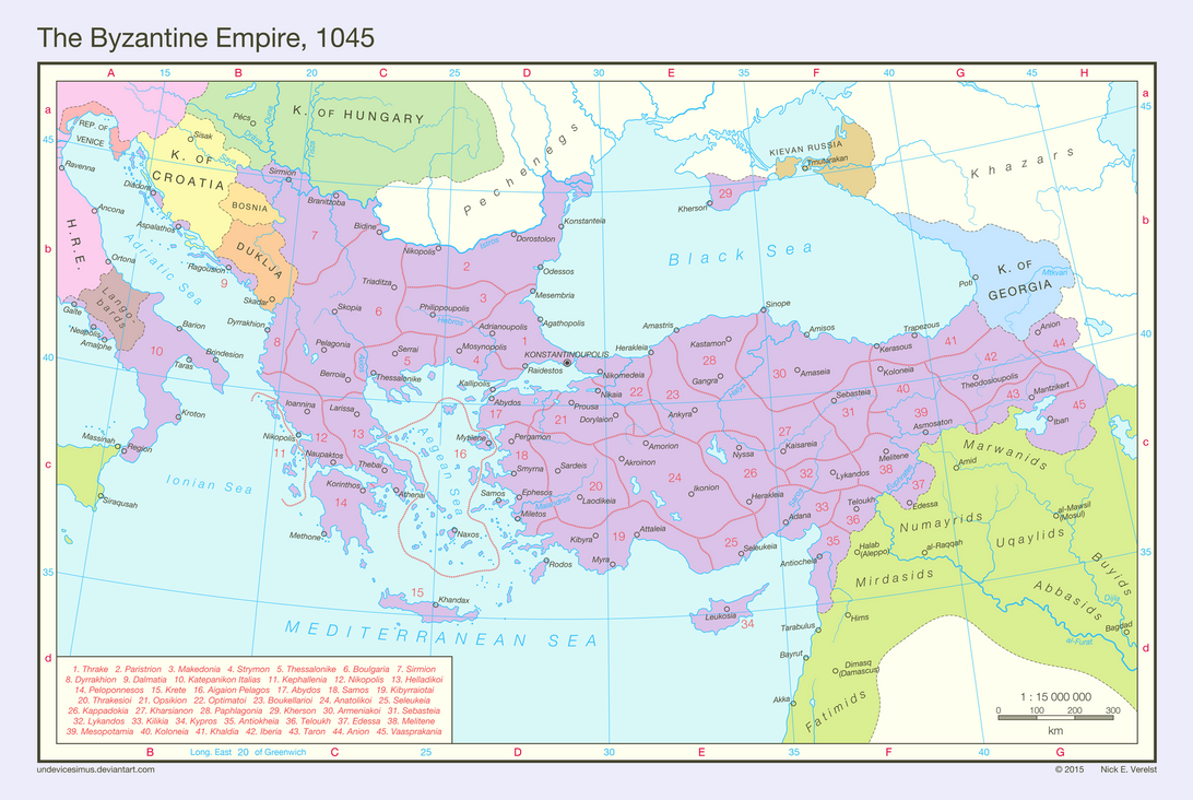 The Byzantine Empire, 1045 by Undevicesimus