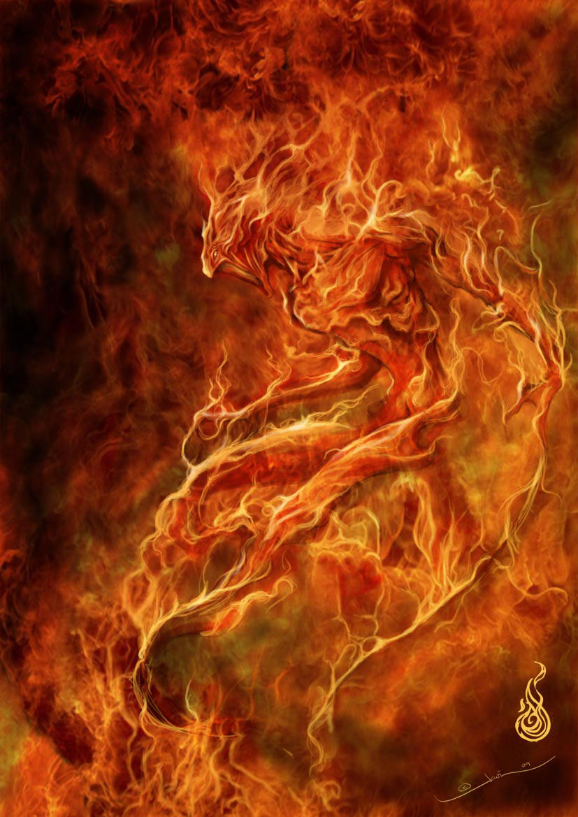 Fire elemental by javi-ure