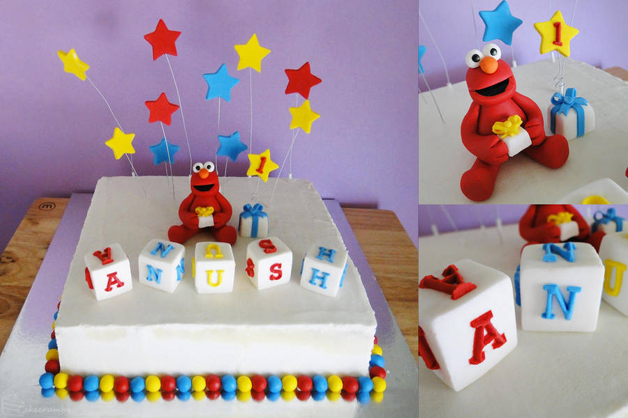 Commission First Birthday Elmo Cake By Cakecrumbs On Deviantart
