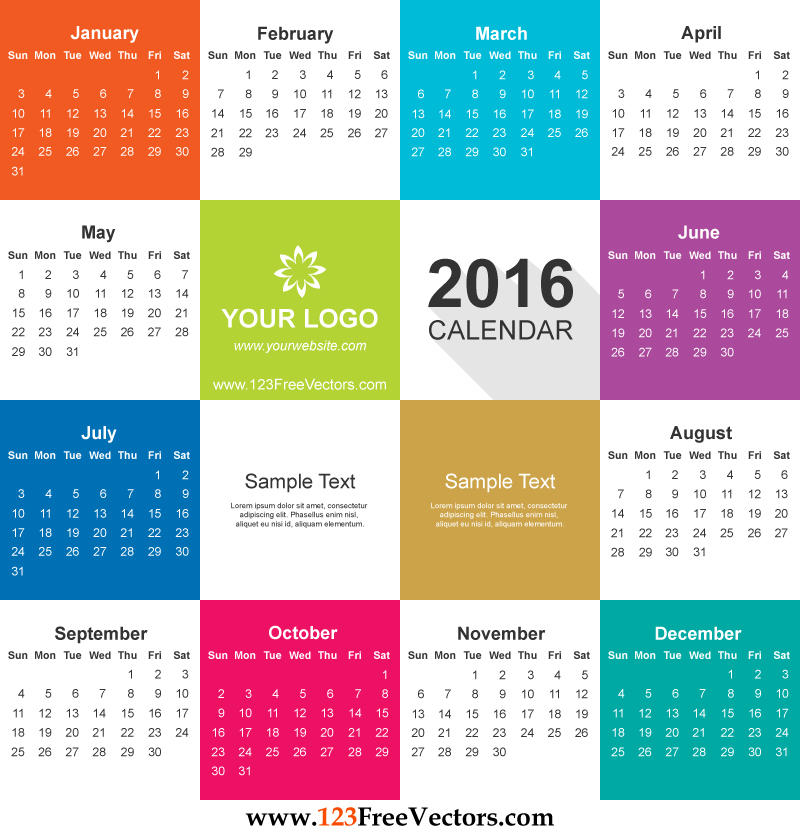 2016 Calendar Vector Free Download by 123freevectors on DeviantArt