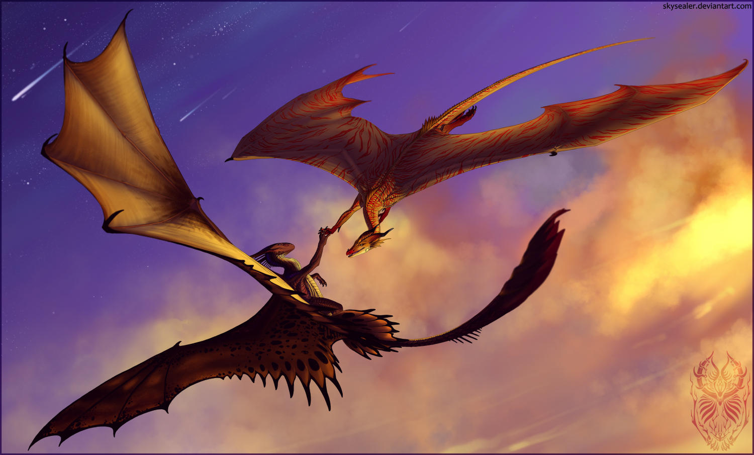 Cloud Dancers - Sketch Commish by Skysealer