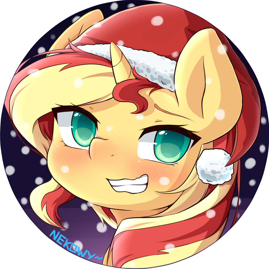 sunset_shimmer___christmas_icon_by_nekow