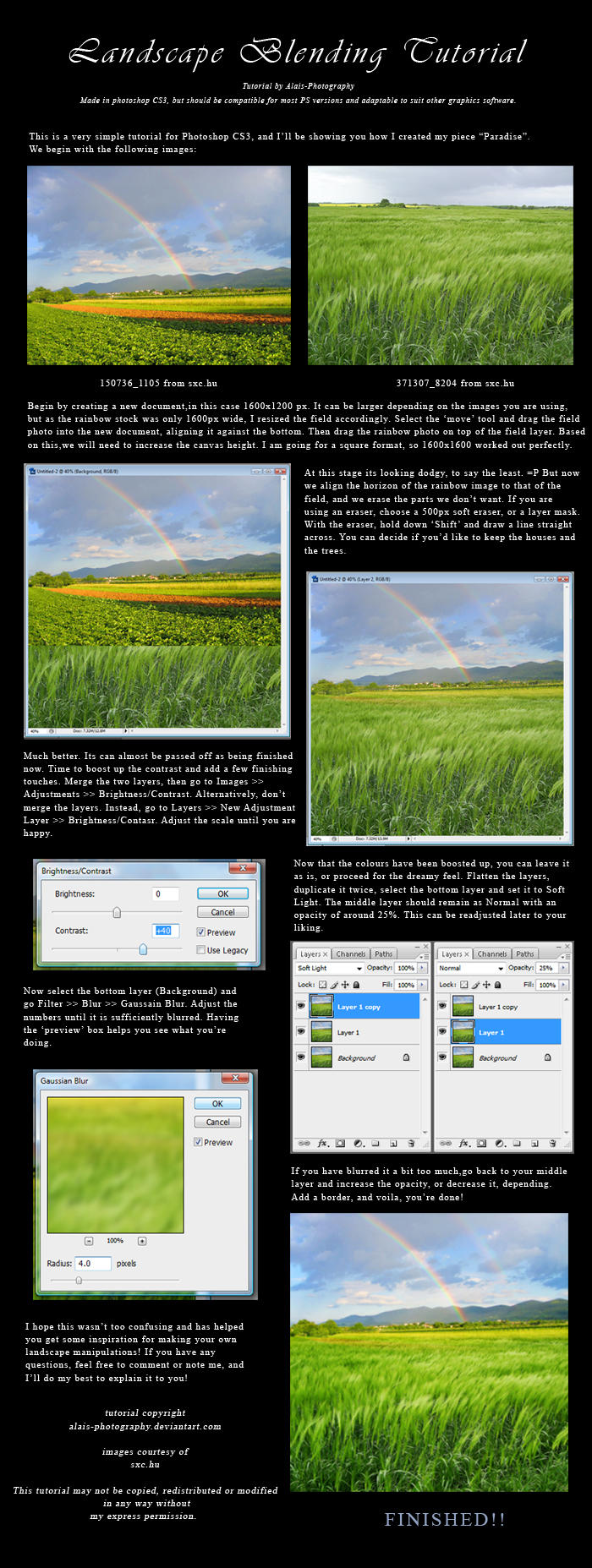 Landscape Blending Tutorial by alais-photography