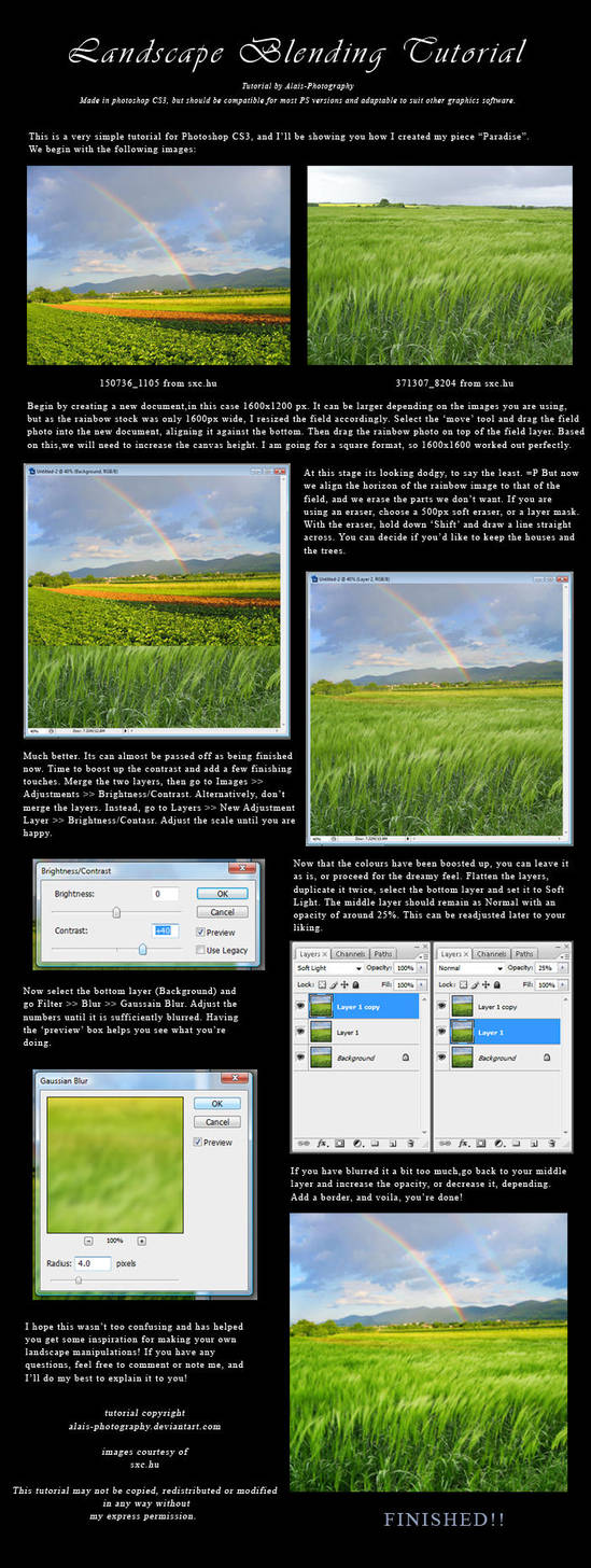 Landscape Blending Tutorial by alais-photography