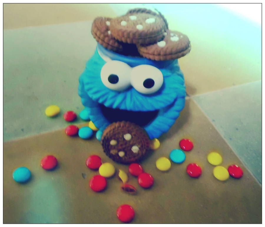 cookie monster eating cookies by fiifiemo on DeviantArt
