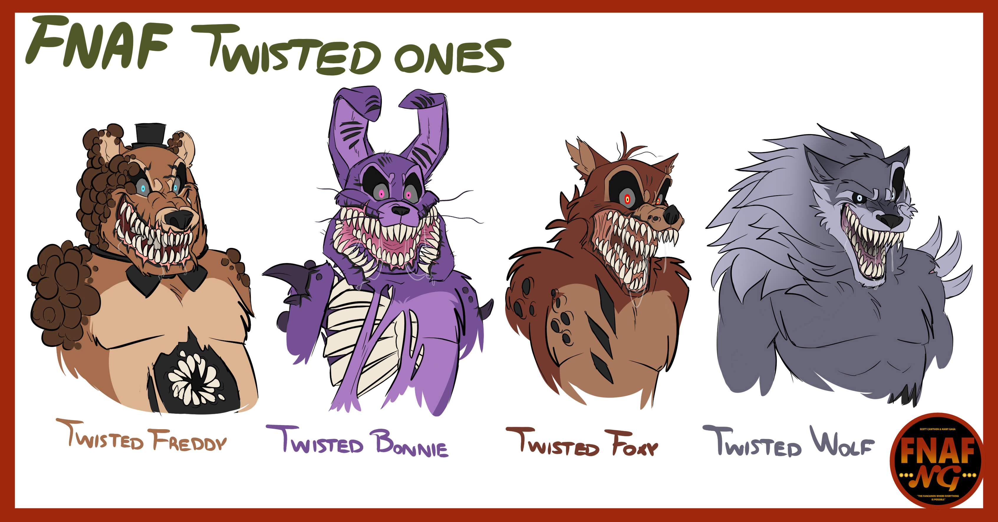 Fnafng Twisted Ones Characters By Namygaga On Deviantart