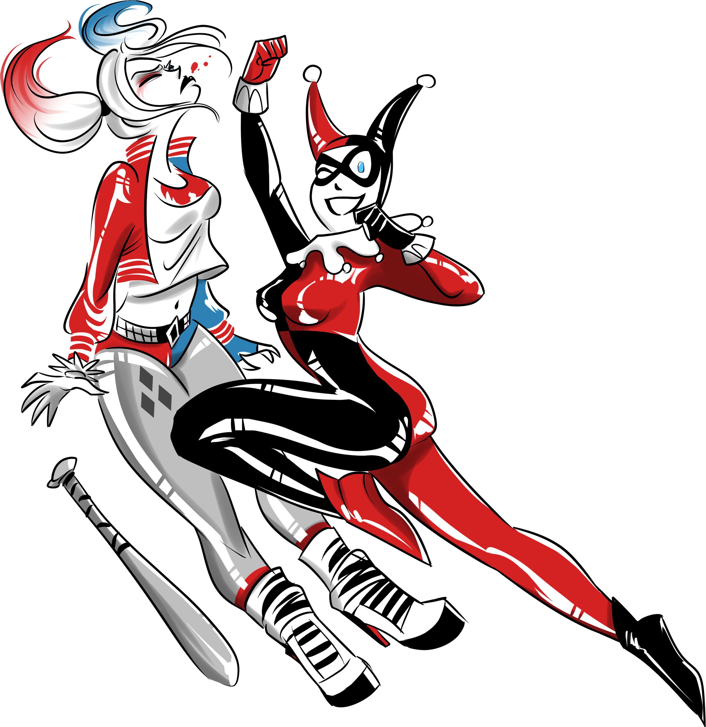 Harley Quinn VS Harley Quinn by NamyGaga on DeviantArt