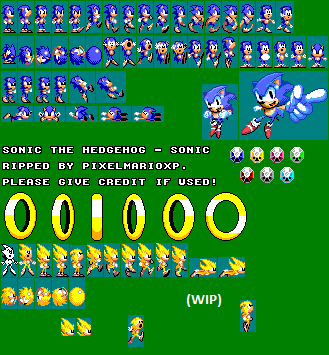 sonic 1 prototype sprites