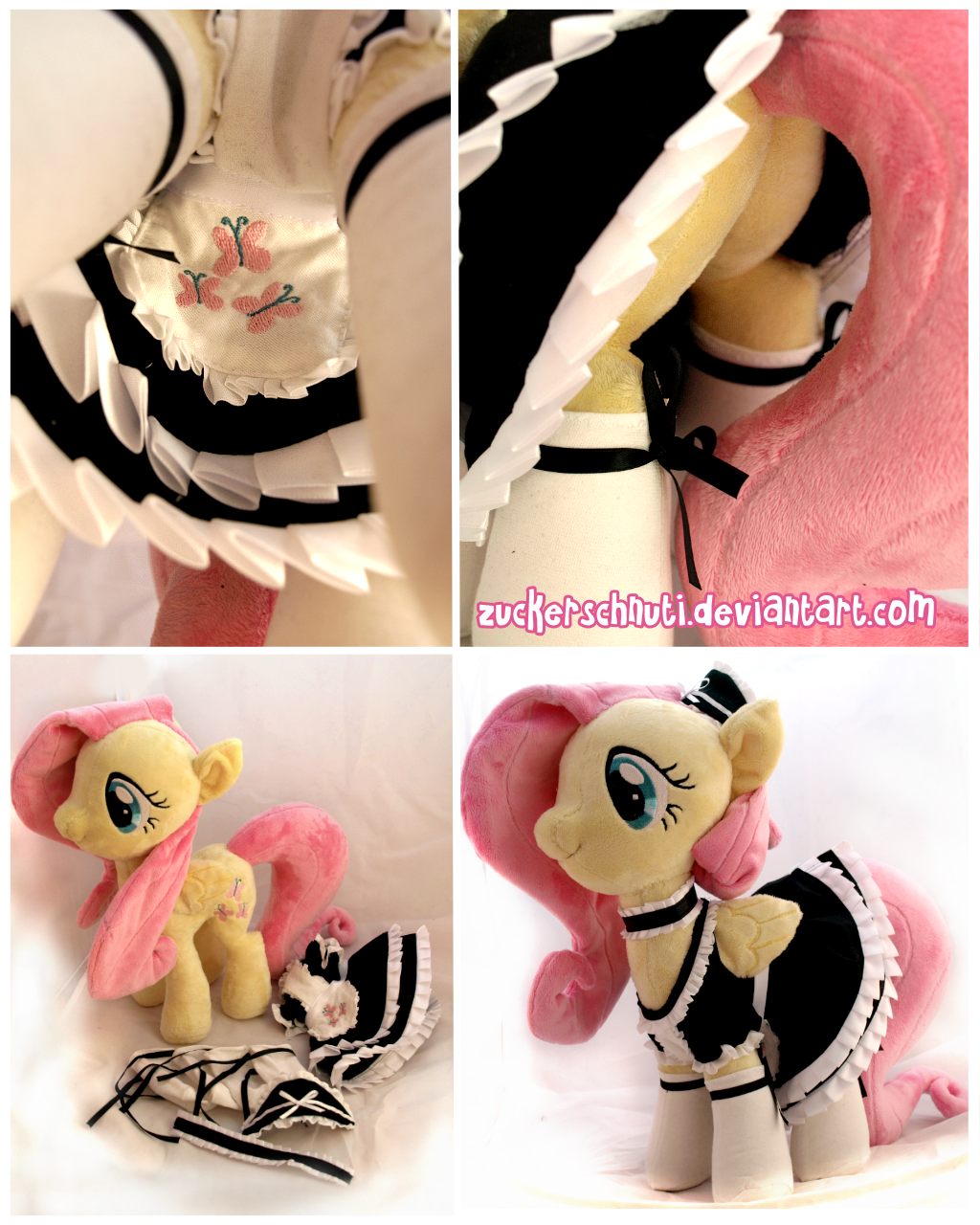 Fluttershy maid dress detail view by zuckerschnuti