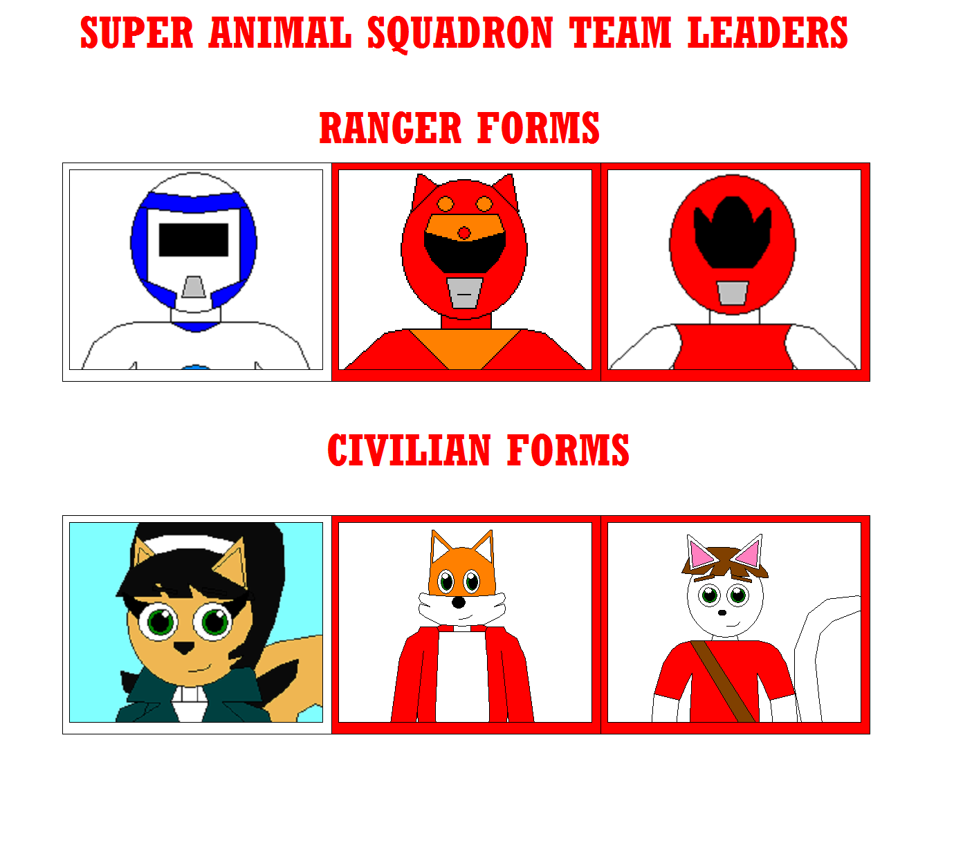 Super Animal Squadron Leaders by Eli-J-Brony
