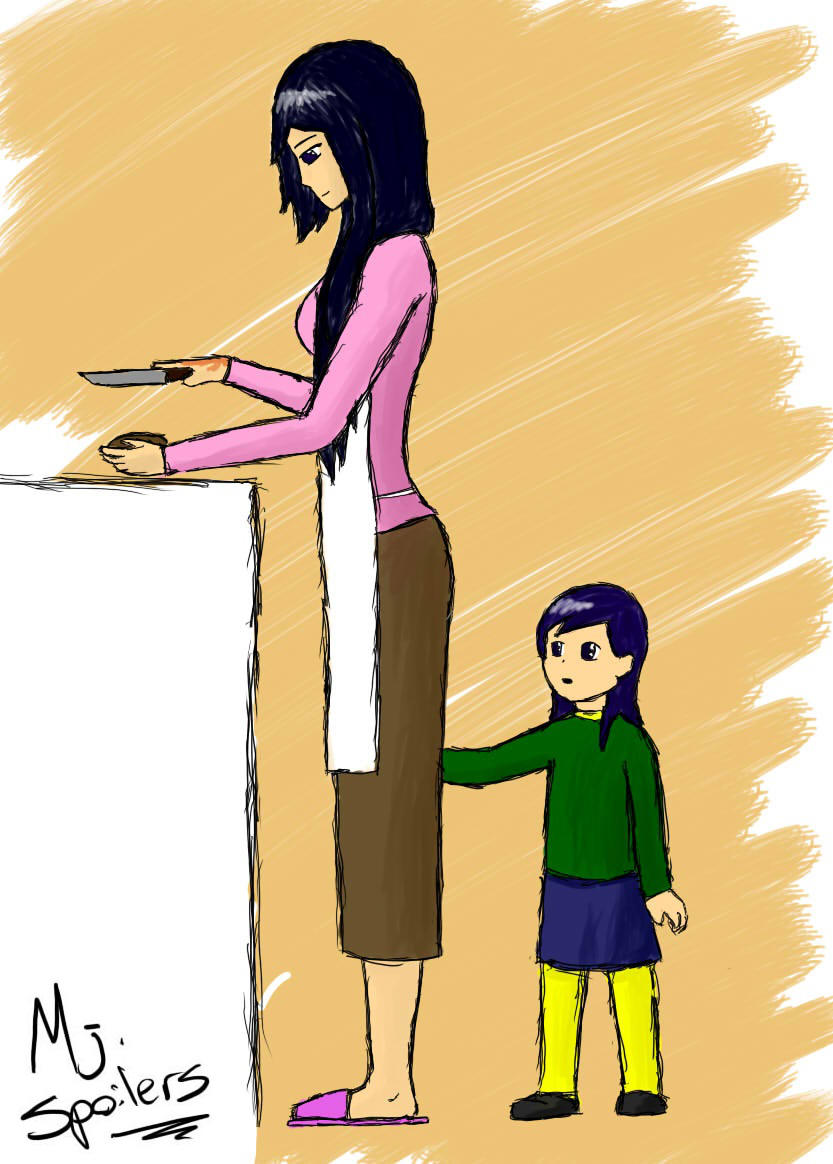 Hanako makes dinner by Draezeth