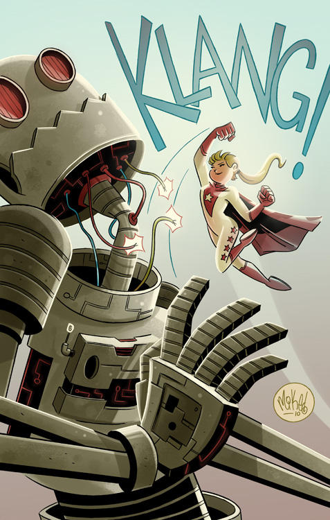Sovena Red vs the Robot by mikemaihack