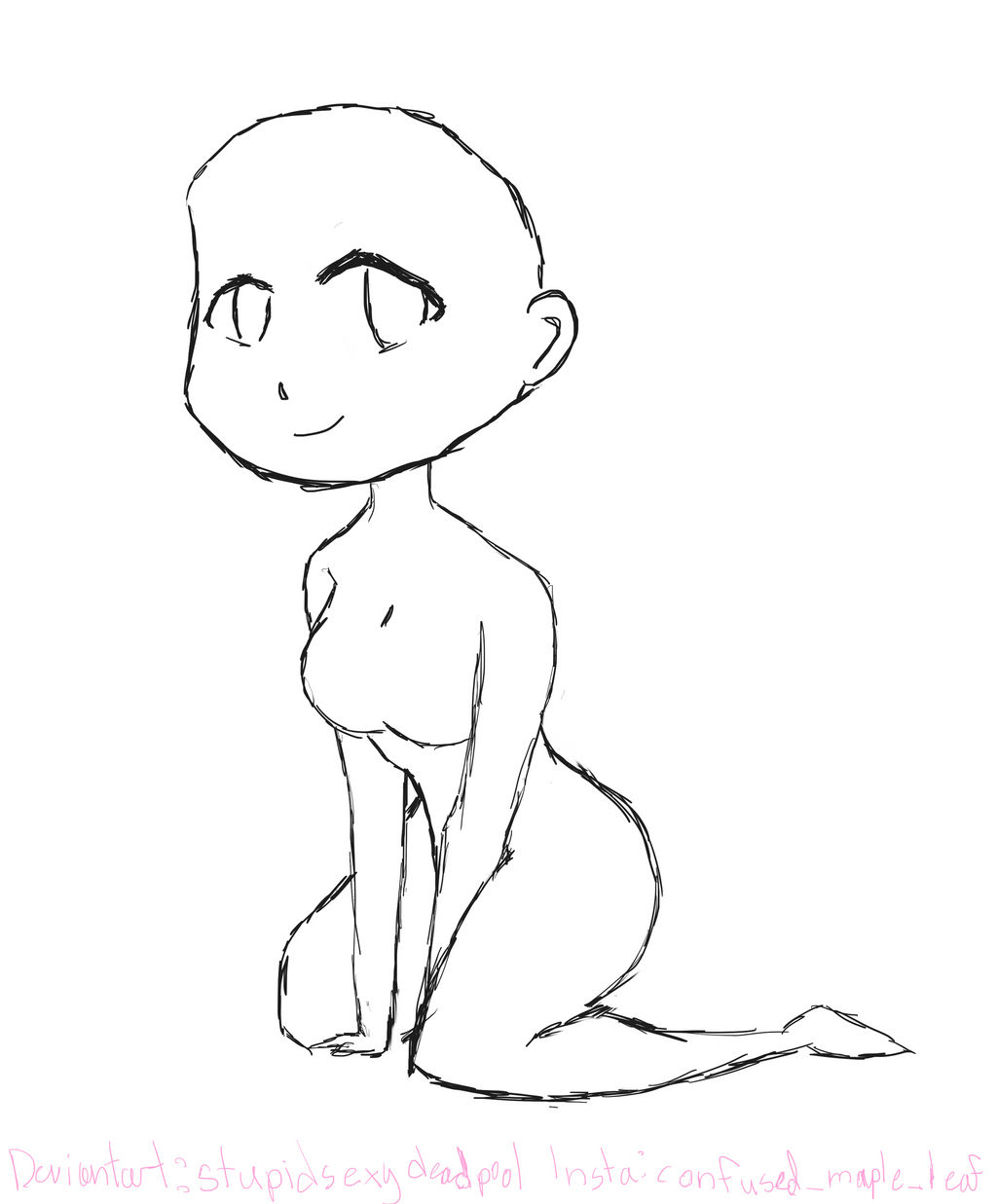 Anime Chibi Girl Base By Stupidsexydeadpool On Deviantart