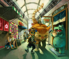 siu kong in shopping street by cuson