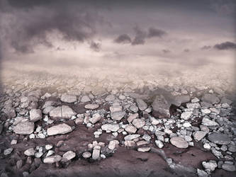 Yellow Fog Rocky  Background Stock 0541 Brown by annamae22