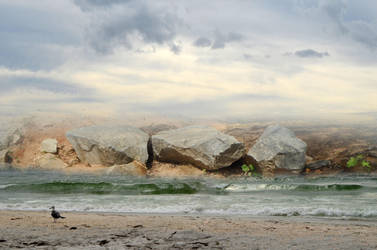 Rocky Shoreline Background Stock 0795 0648 Sky by annamae22