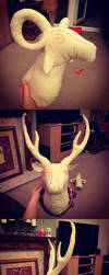 Faux taxidermy stag/ram prototypes by HCHughes