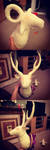 Faux taxidermy stag/ram prototypes by HCHughes