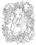 Alice In Wonderland Lineart By Namtia On DeviantArt Alice In Wonderland Lineart By Namtia On DeviantArt