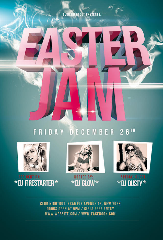 Easter Jam Jam Print Flyer / Videoflyer by nadaimages on DeviantArt