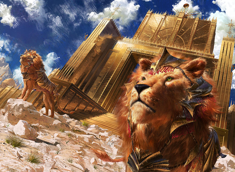 MtG: Lions of Sun Gate by algenpfleger