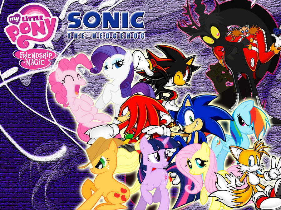Wallpaper Sonic the Hedgehog and My Little Pony by ...