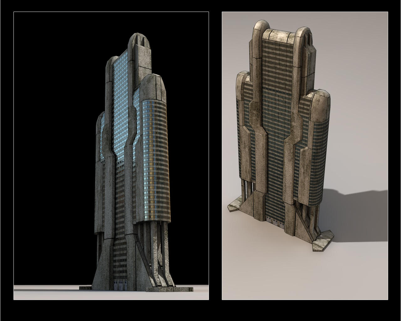 Sci-Fi LP Building Grunge 1 by eRe4s3r