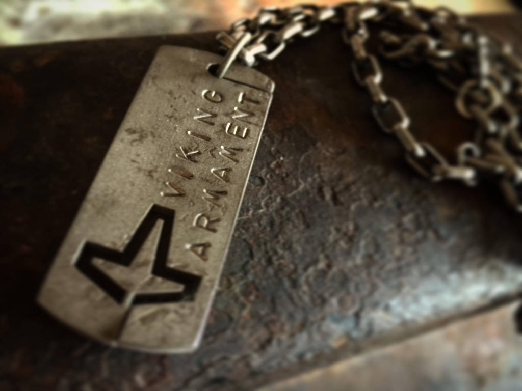 Steel American Heathen Dog tag by Vikingjack