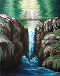 Multnomah Falls larger version by Kchan27
