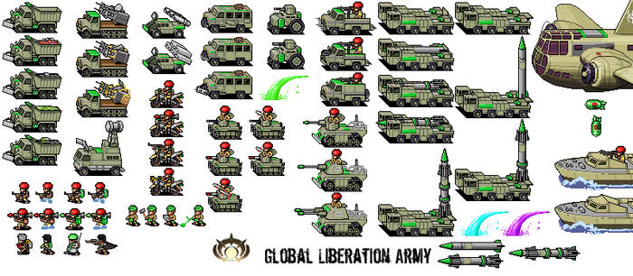 Pixel Global Liberation Army by CarrionTrooper