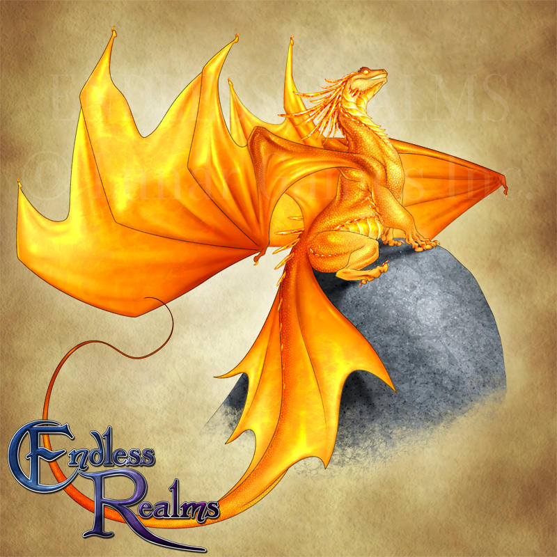 Endless Realms bestiary - Citrine Dragon by jocarra