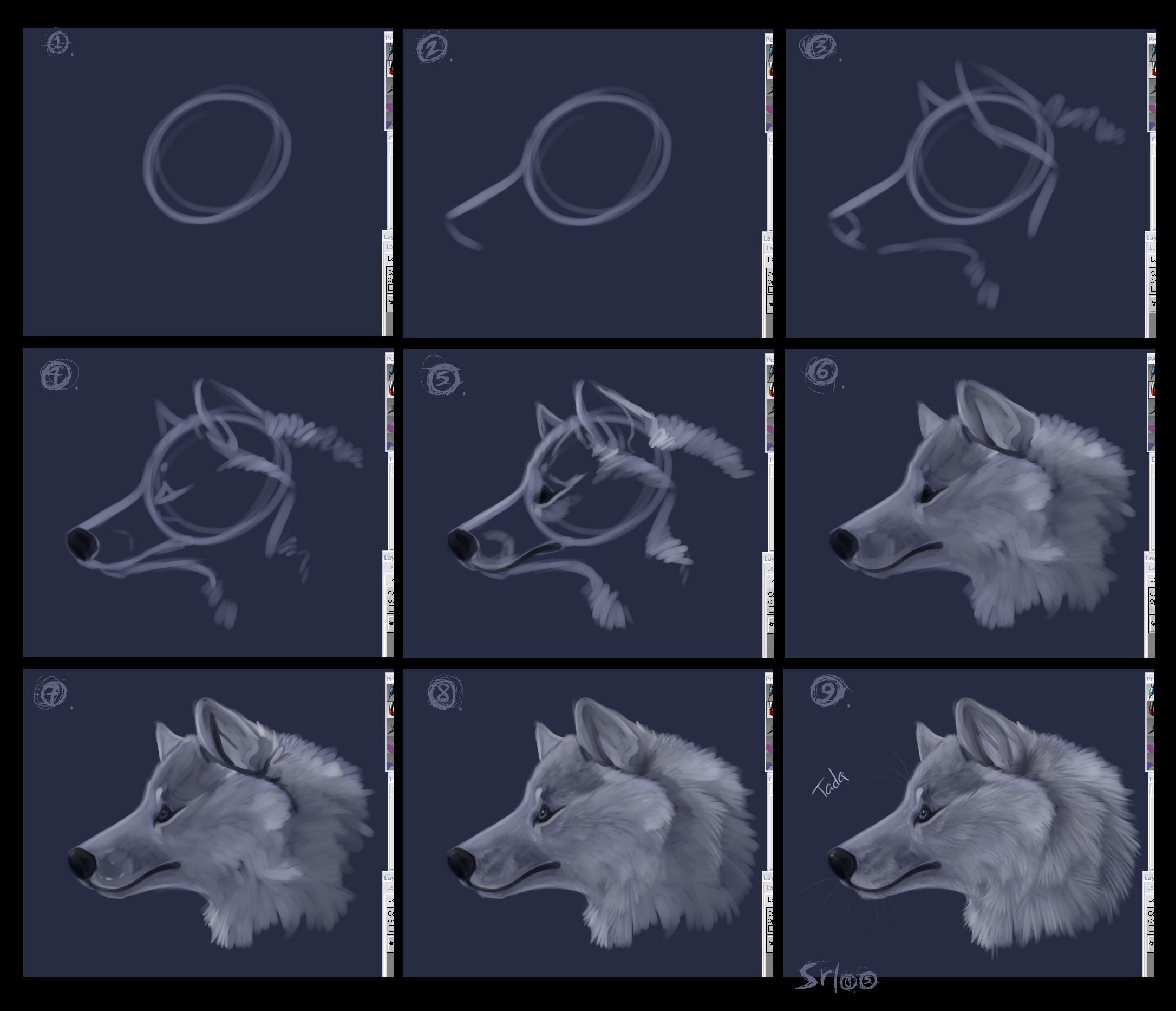 OC tutoral for Wolf Profiles by daisy7